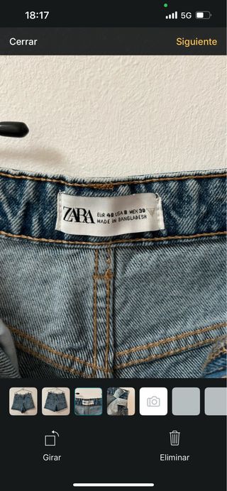 Shorts vaqueros Zara Talla L/40