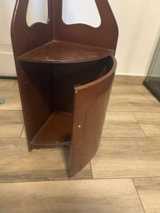 Estantería Esquinera Madera Marrón