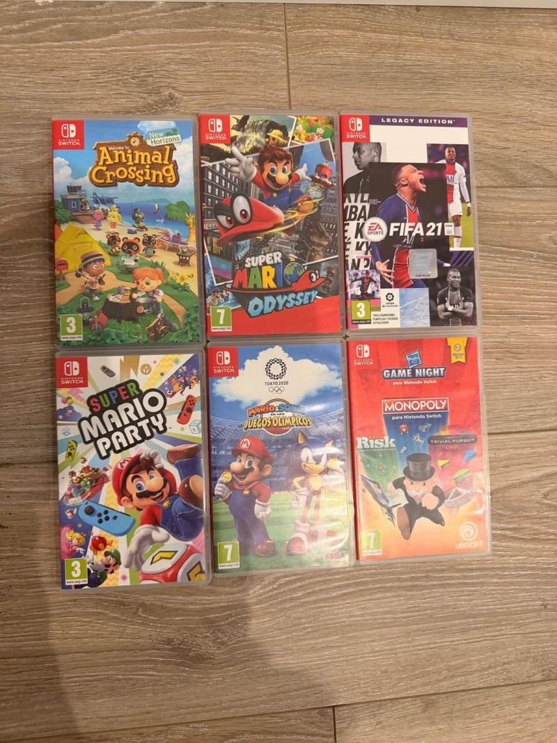 Nintendo Switch + 4 mandos y 6 juegos afbeelding 6