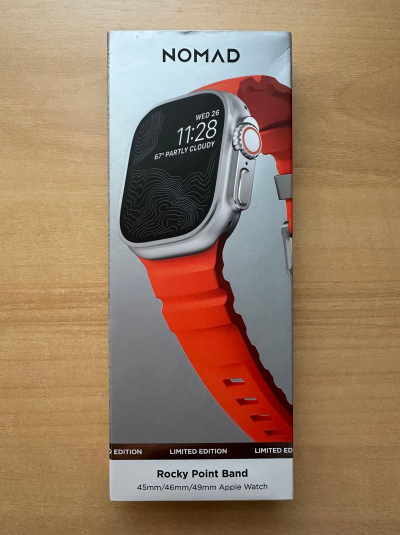 Apple Watch X Nomad 49mm. Rocky Point Band Magma