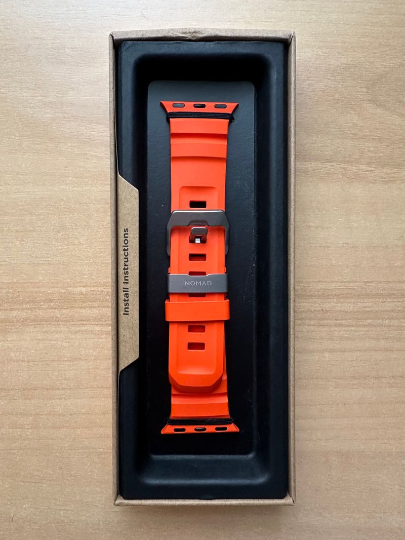 Apple Watch X Nomad 49mm. Rocky Point Band Magma afbeelding 3