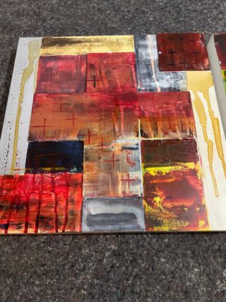 Coppia di quadri moderni Loretta