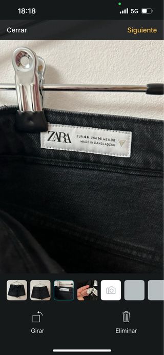 Shorts vaqueros Zara T46 negros