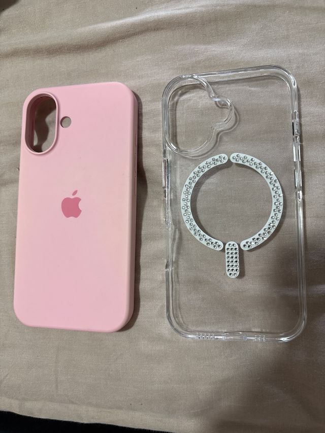 Fundas iPhone Rosa y Transparente