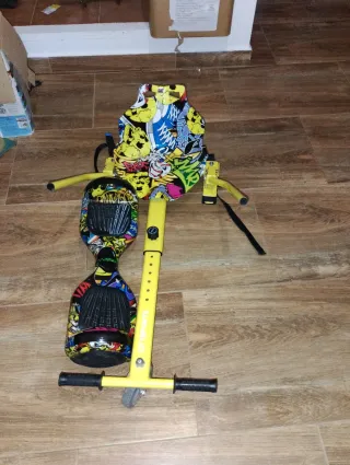 Hoverboard con sillita y ruedas