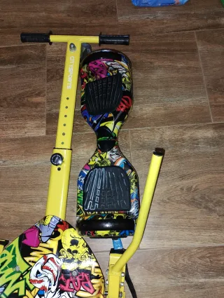 Hoverboard con sillita y ruedas