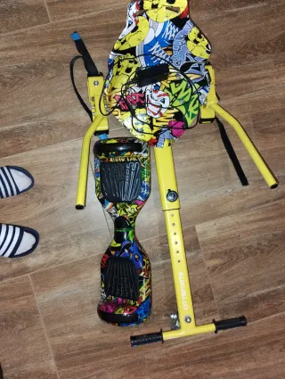 Hoverboard con sillita y ruedas