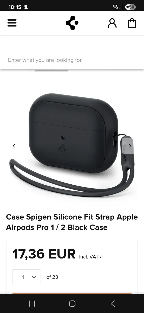 Funda Spigen Silicone Fit AirPods Pro 2 Negra afbeelding 4