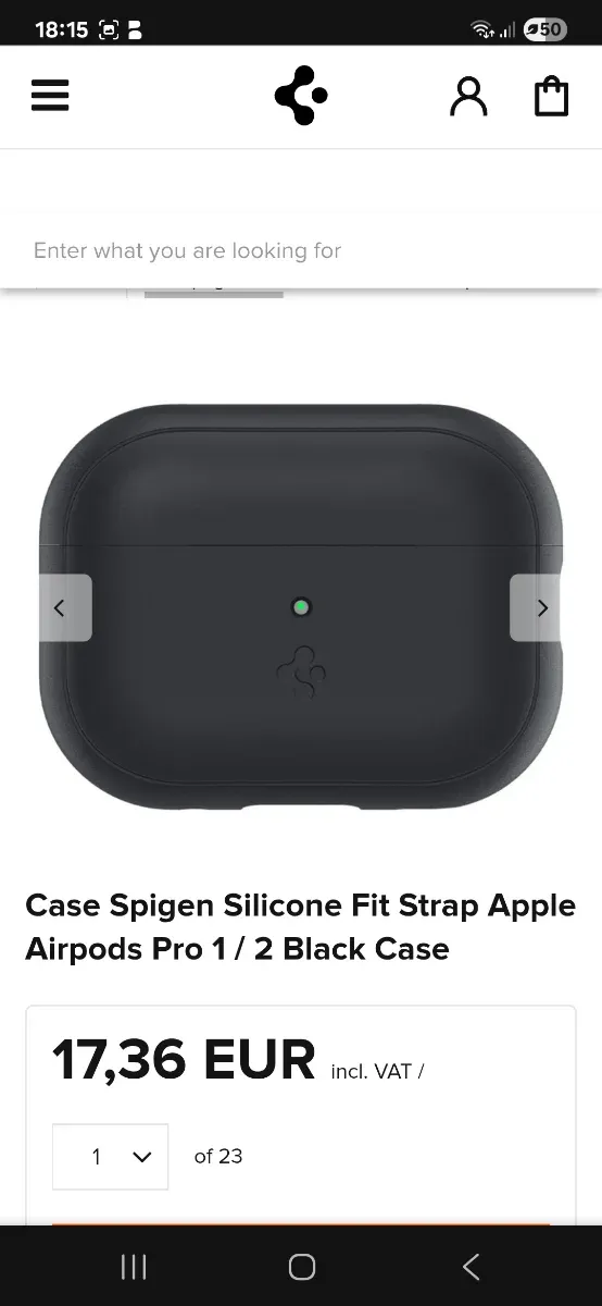 Funda Spigen Silicone Fit AirPods Pro 2 Negra afbeelding 5
