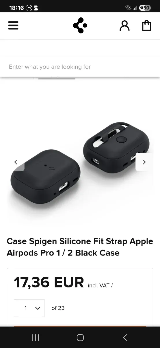 Funda Spigen Silicone Fit AirPods Pro 2 Negra afbeelding 6