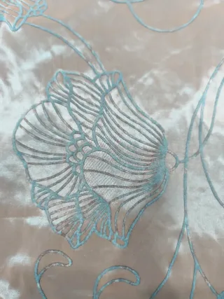 Funda nórdica satén matrimonio verde azulado