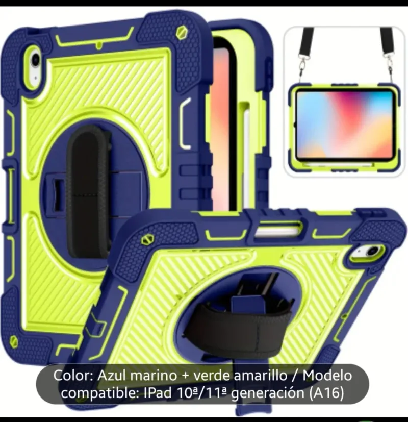 Funda iPad 10ª/11ª Gen A16 Azul Marino/Verde