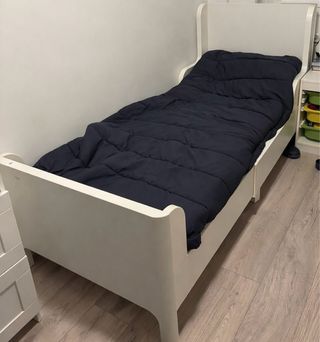 Cama extensible infantil blanca Busunge ikea
