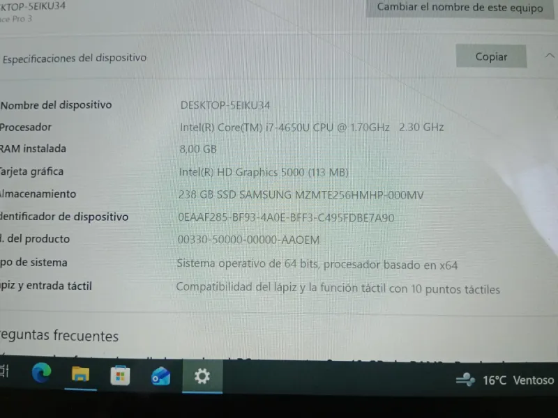 Lote Microsoft Surface i7/i5 Plata afbeelding 4