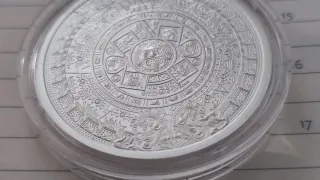 Moneda Plata Calendario Azteca