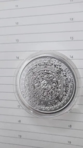 Moneda Plata Calendario Azteca