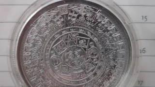 Moneda Plata Calendario Azteca