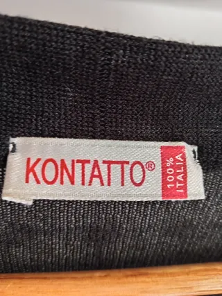 Cardigan lungo Kontatto nero donna viscosa S