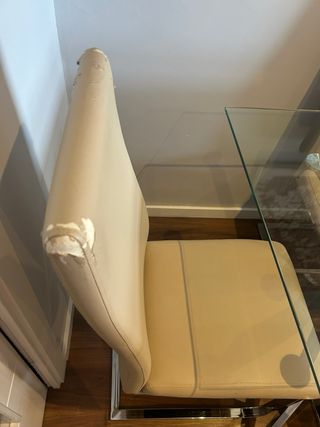 Mesa Comedor Cristal y Acero