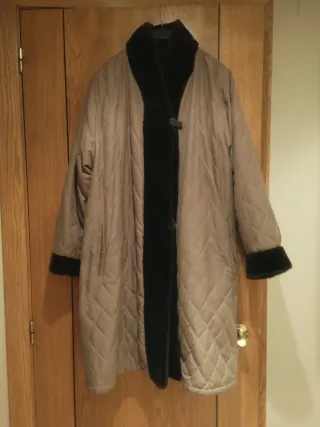 Chaquetón marrón reversible