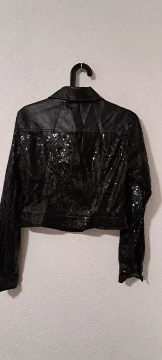 Chaqueta Doce Mafia Negra Lentejuelas