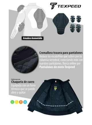 Chaqueta Moto 4 Estaciones Negra/Neón. 4 XL.