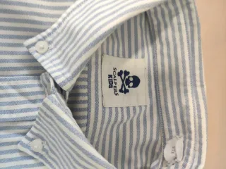 Camisa Scalpers Talla 14/16 Rayas Azul/Blanco,