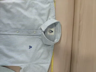 Camisa Scalpers Talla 14/16 Rayas Azul/Blanco,