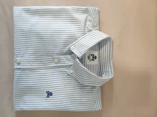 Camisa Scalpers Talla 14/16 Rayas Azul/Blanco,