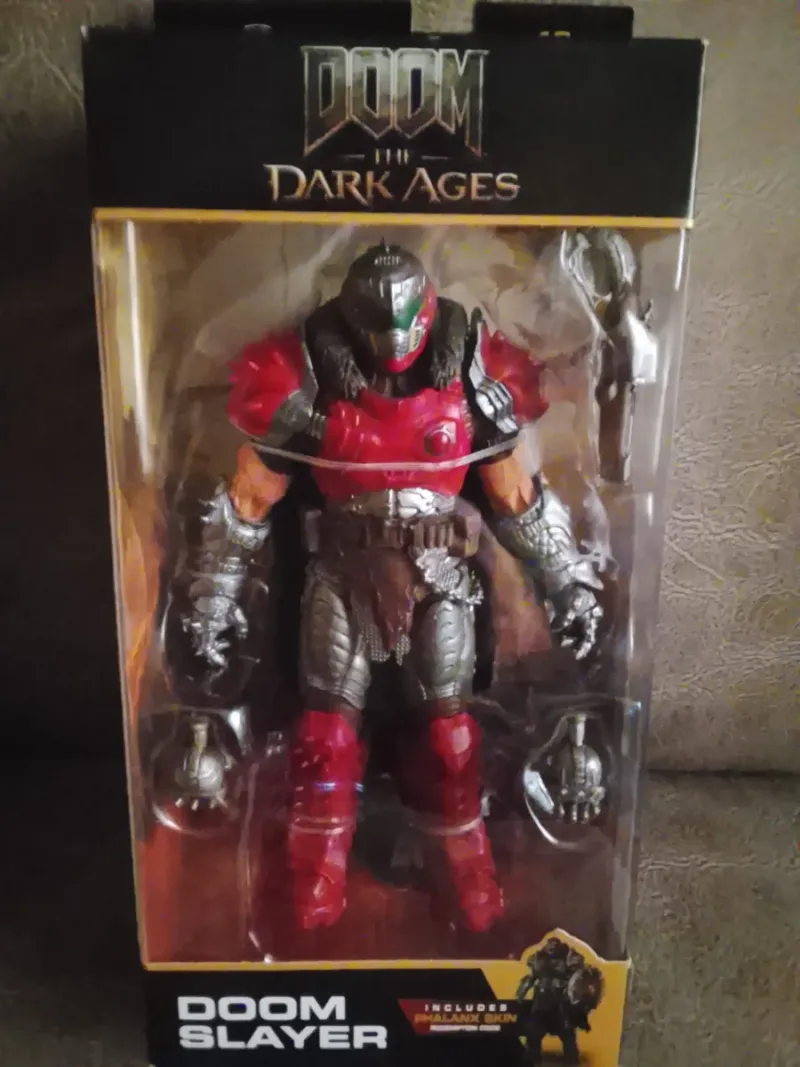 Figura Doom Slayer Dark Ages Nueva. No código skin