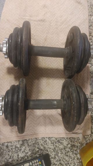 Mancuernas ajustables con discos