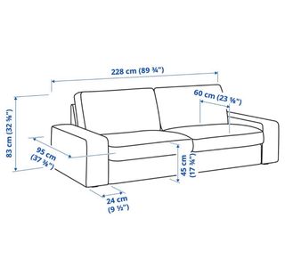 Sofá KIVIK IKEA Beige Tela