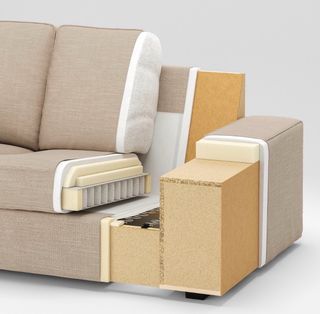 Sofá KIVIK IKEA Beige Tela