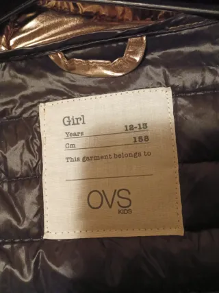 Piumino bambina dorato