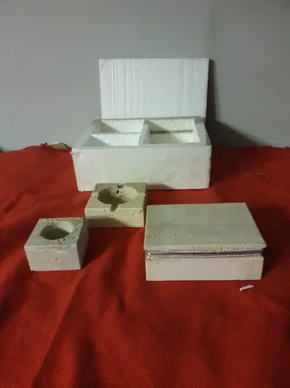 Set fumo vintage in travertino