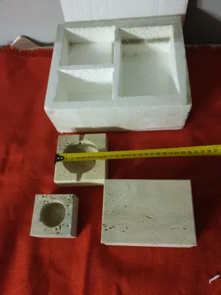 Set fumo vintage in travertino