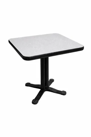 Mesa cuadrada negra y gris