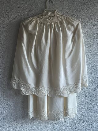 Traje Bautizo Antiguo Seda Principios SXX