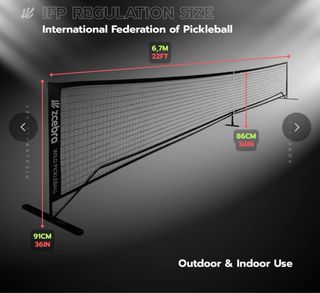 Red oficial de pickleball ZEBRA con bolsa