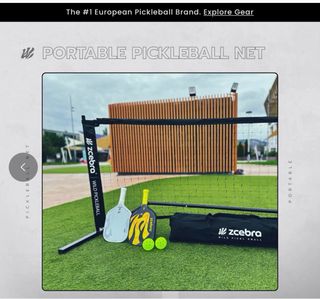 Red oficial de pickleball ZEBRA con bolsa