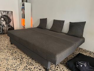 Sofá Cama Ikea Gris Tela