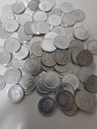 Monedas 1 peseta Juan Carlos I LOTE