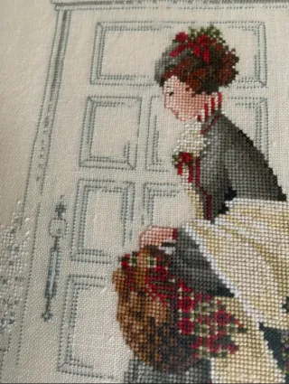 Cuadro Punto de Cruz Mujer Vestido