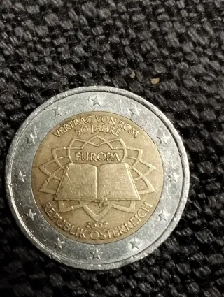 Moneda 2€ Austria 2007 Tratado de Roma
