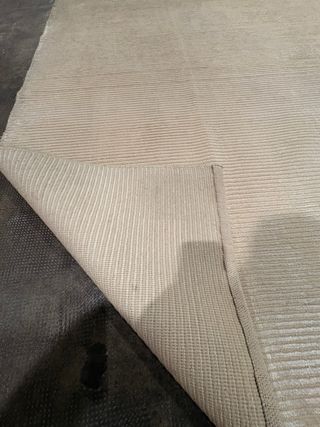 Alfombra Lana y Seda Hecha a Mano Beige/Oro