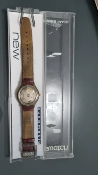 Swatch Automatic Orologio Pelle Marrone