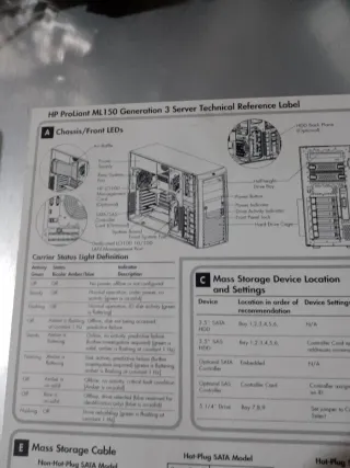 server HP Proliant ML150 G3 Ricambi