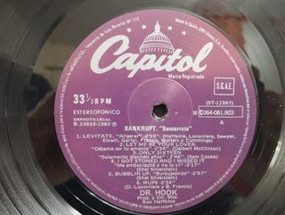 Vinilo Dr. Hook - Bankrupt, Bancarrota