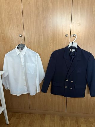 Traje de comunión azul marino niño talla 10