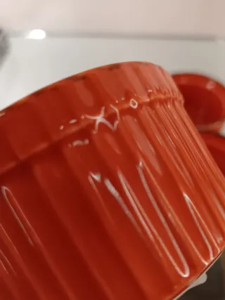 Set 5 pirottini ceramica forno arancione